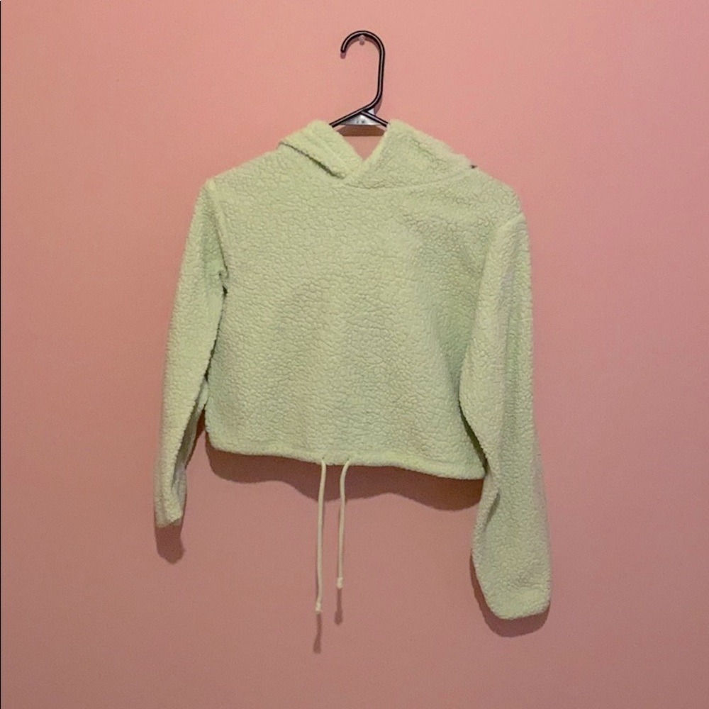 Cropped lime green hoodie